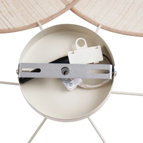 Plafon Japandi creme com abajur de linho - Aisha