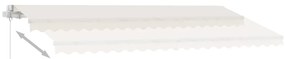 Toldo retrátil manual independente 450x350 cm cor creme