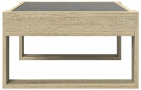 Mesa de centro luzes LED Infinity 70x53x30 cm carvalho sonoma