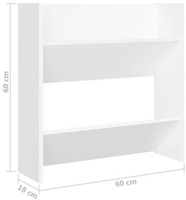 Sapateiras de parede 4 pcs derivados de madeira branco
