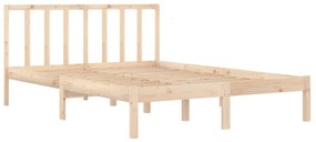 Estrutura de cama casal 135x190 cm pinho maciço