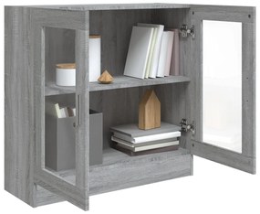 Vitrine 82,5x30,5x80 cm derivados madeira cinzento sonoma