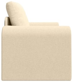 Sofá Cama 2 em 1 Creme 98x71x83 cm Tecido