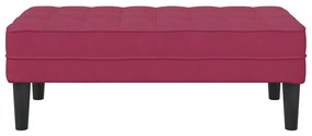 Banco Vermelho Vinho 113x57x39 cm Veludo