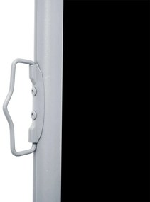 Toldo lateral retrátil 160x600 cm preto
