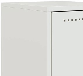 Mesa de cabeceira 36x39x78 cm aço branco