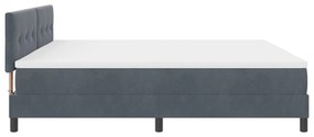 Cama Box Spring com Colchão vidaXL Cinza Escuro 200x200 cm Veludo