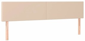 Cama boxspring c/ colchão 120x190cm couro artificial cappuccino