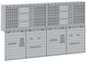 Conjunto de Armário e Painel de Ferramentas VidaXL com 4 Peças Montado