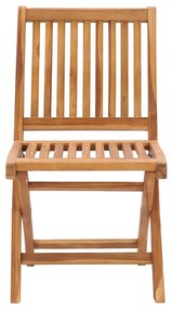Cadeiras de jardim dobráveis c/ almofadões 8 pcs teca maciça