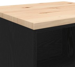 Armário de arrumação de garagem Preto 60x51x85 cm