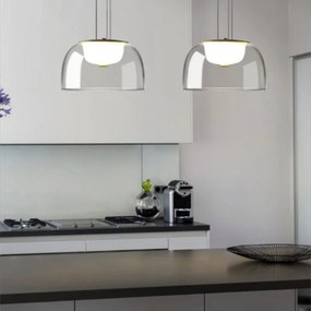 Candeeiro de Teto WITTEN – Metal e Vidro Transparente com LED Integrad