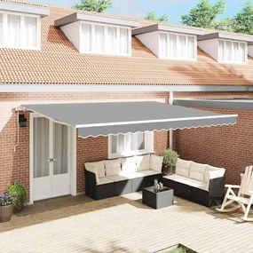 Toldo Manual Branco 4,5 × 3 m Metal
