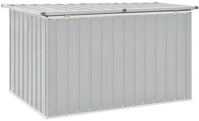 Caixa de arrumação para jardim 149x99x93 cm cinzento