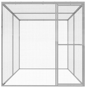 Jaula para gatos 3x1,5x1,5 m aço galvanizado