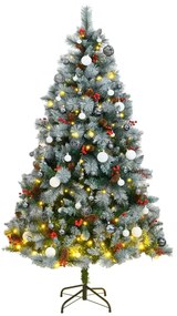 vidaXL Árvore Natal artificial articulada c/ 300 luzes LED+bolas 240cm