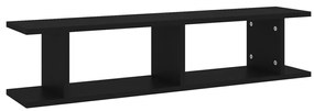 Estantes de parede 2 pcs 90x18x20 cm contraplacado preto