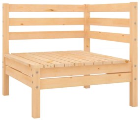 12 pcs conjunto lounge de jardim pinho maciço