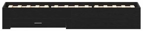 Cama vidaXL Preto Carvalho 90x190 cm Madeira de engenharia