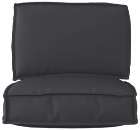 Conjunto de Almofadas de Palete em 2 Peças Preto
