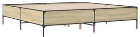 Estrutura de cama 200x200 cm derivados madeira/metal