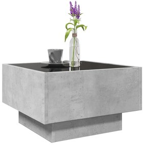 Mesa de centro c/ LEDs 50x50x30 cm derivados de madeira