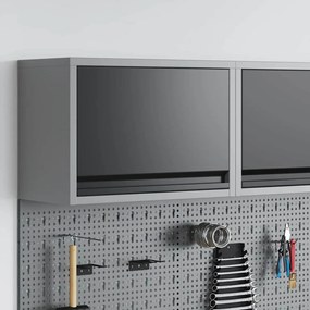 Armário de Ferramentas VidaXL Para Montar na Parede com Porta Elevada a Gás Preta 50x25x35 cm