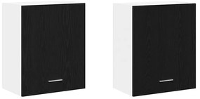 Armários Pendentes - 2 Peças - Carvalho Preto, 100x31x60 cm - Feitos d