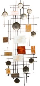 Quadro Abstrato Metal Bafana 136X60cm