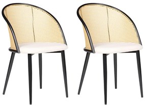 Conjunto de 2 cadeiras de jantar em metal preto CORNELL Beliani