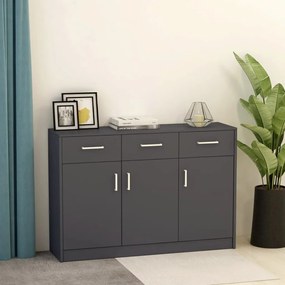 Aparador 110x30x75 cm contraplacado cinzento