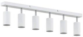 Spotlight de Teto 6 Direções Ajustáveis Branco GU10