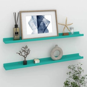 vidaXL Prateleiras de parede 2 pcs 80x9x3 cm azul