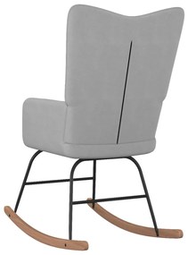 Cadeira de baloiço tecido cinzento-claro
