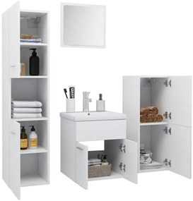 Conjunto de móveis de casa de banho contraplacado branco