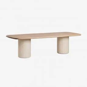 Mesa De Jardim Retangular 270x110 Cm Em Madeira De Acácia Bogotá Marrom Acácia Claro & Beige Tapioca - Sklum
