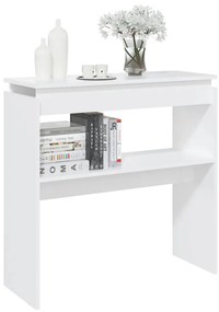 Mesa consola 80x30x80 cm derivados de madeira branco