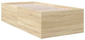 Estrutura de cama 90x190cm derivados de madeira carvalho sonoma