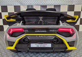 Carro eletrico bateria crianças 12V Lamborghini Huracan STO drift Cinzento