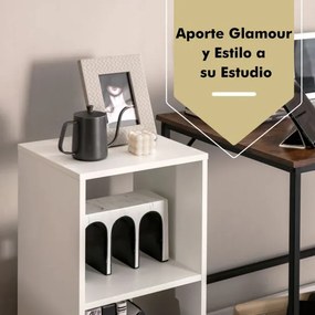 Conjunto de 2 estantes cubos 38 x 33 x 72,5 cm de 2 níveis Branco