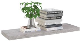 Prateleira de parede 80x23,5x3,8 cm MDF cinzento-cimento