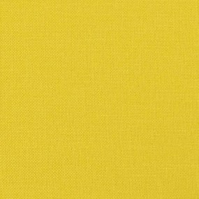 3 pcs conjunto de sofás com almofadões tecido amarelo-claro