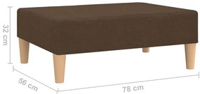 Apoio de pés tecido 78x56x32 castanho