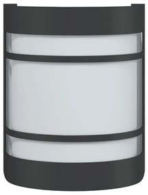 Candeeiro de parede para exterior aço inoxidável preto