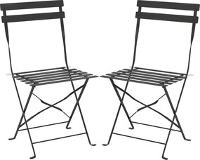 Outsunny Conjunto de 2 Cadeiras de Jardim Dobráveis com Assento em Ripas | Aosom Portugal