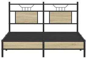 Estrutura cama s/ colchão derivados de madeira carvalho sonoma