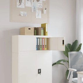 vidaXL Arquivador 90x40x40 cm aço branco