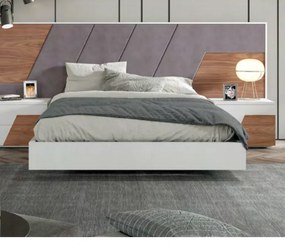 Cama OLGA - Lacado / MDF, Cinza