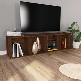 Estante/móvel TV 36x30x143cm derivado madeira carvalho castanho