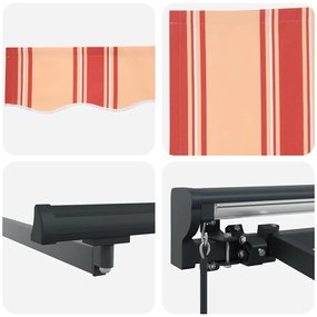 Toldo Retrátil Amarelo e Laranja 400x300 cm Toldo de Poliéster